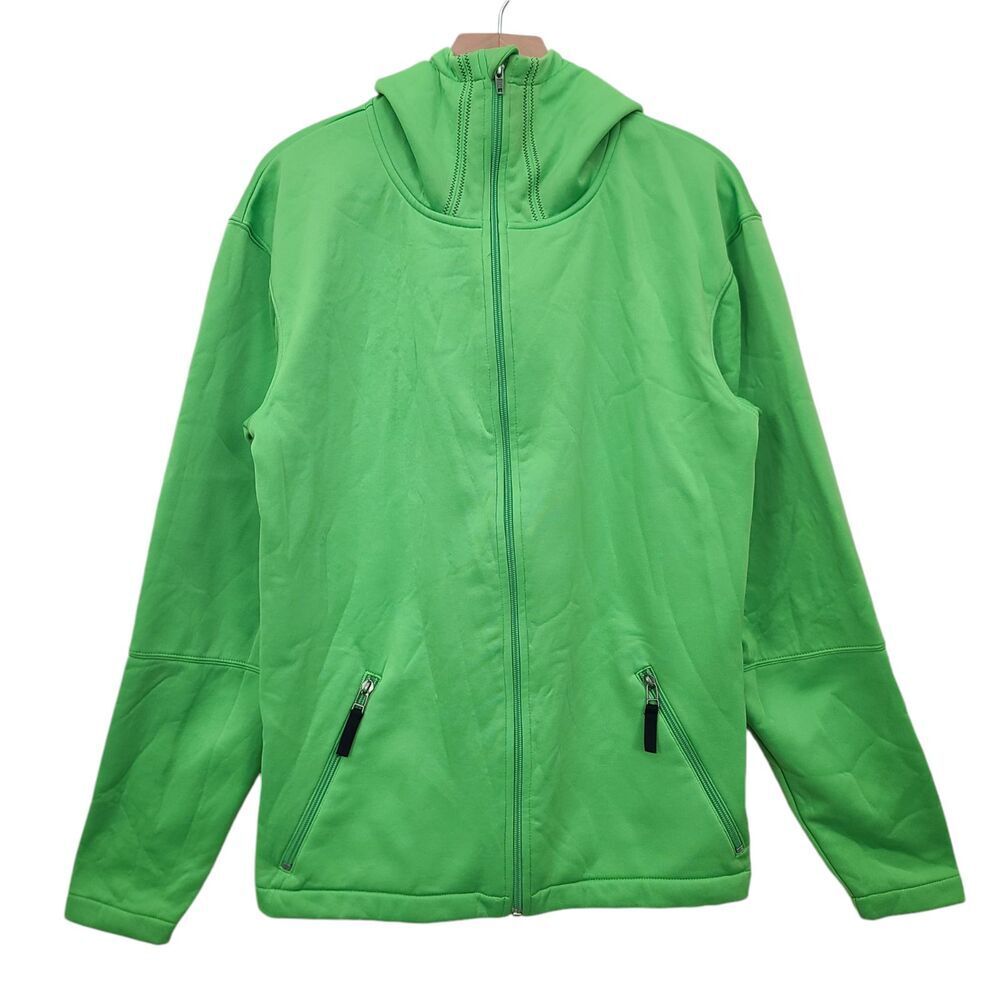 Bonfire Snowboarding Company Full Zip Hoodie Mens Medium Green Fleece Outdoor